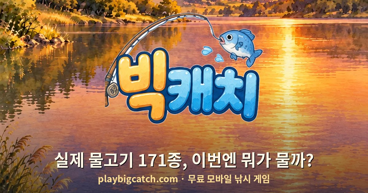빅캐치 — 실제 물고기 171종 낚시 게임 대표 그림